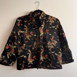 SILK DRAGON BLAZER BLACK SMALL